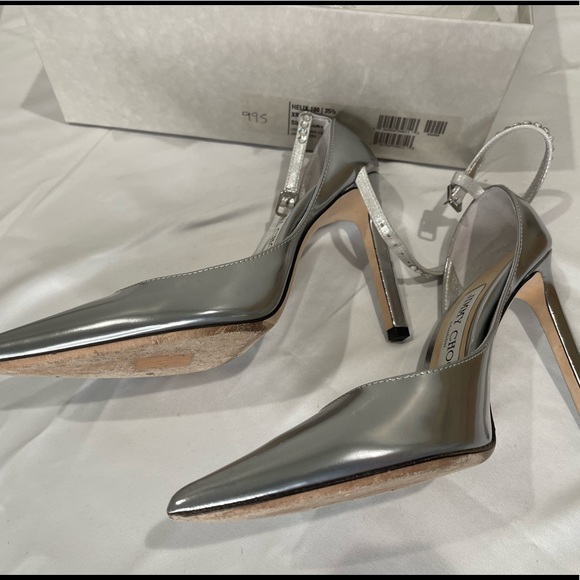 Jimmy Choo Silver Helix 100s! - Picture 5 of 11